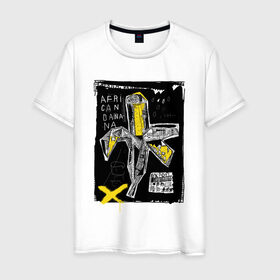 Мужская футболка хлопок с принтом African banana в Новосибирске, 100% хлопок | прямой крой, круглый вырез горловины, длина до линии бедер, слегка спущенное плечо. | Тематика изображения на принте: 2020 | абстракция | граффити | стиль | тренд | уличный стиль | урбан
