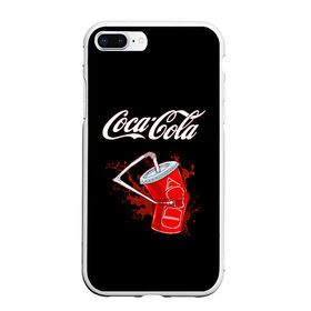Чехол для iPhone 7Plus/8 Plus матовый с принтом Coca Cola в Новосибирске, Силикон | Область печати: задняя сторона чехла, без боковых панелей | coca cola | газировка | кола | лето | лимонад | свежесть | стакан