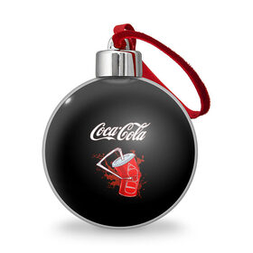 Ёлочный шар с принтом Coca Cola в Новосибирске, Пластик | Диаметр: 77 мм | coca cola | газировка | кола | лето | лимонад | свежесть | стакан