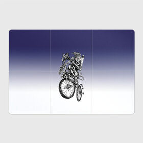 Магнитный плакат 3Х2 с принтом BMX в Новосибирске, Полимерный материал с магнитным слоем | 6 деталей размером 9*9 см | bike | bmx | bones | eyes | jaw | skeleton | skull | sport | велосипед | кости | пасть | скелет | спорт | череп