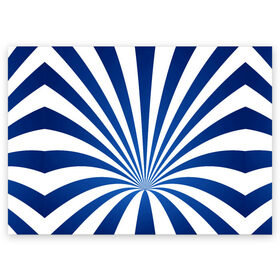 Поздравительная открытка с принтом Оптическая иллюзия в Новосибирске, 100% бумага | плотность бумаги 280 г/м2, матовая, на обратной стороне линовка и место для марки
 | Тематика изображения на принте: глубина | иллюзия | линии | оптическая иллюзия | полосы | синие линии | синие полосы | синий