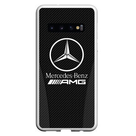 Чехол для Samsung Galaxy S10 с принтом MERCEDES-BENZ в Новосибирске, Силикон | Область печати: задняя сторона чехла, без боковых панелей | Тематика изображения на принте: mercedes | mercedes benz | авто | автомобиль | логотип | марка | машина | мерин | мерс | мерседес | надпись | текстура