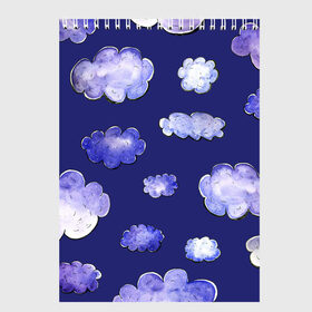 Скетчбук с принтом ОБЛАКА в Новосибирске, 100% бумага
 | 48 листов, плотность листов — 100 г/м2, плотность картонной обложки — 250 г/м2. Листы скреплены сверху удобной пружинной спиралью | голубое небо | красивые облака | небо | облака | рисованные облака