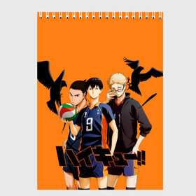 Скетчбук с принтом Haikyu Team в Новосибирске, 100% бумага
 | 48 листов, плотность листов — 100 г/м2, плотность картонной обложки — 250 г/м2. Листы скреплены сверху удобной пружинной спиралью | Тематика изображения на принте: anime | haikyu | karasuno | tyan | аниме | анимэ | волейбол | карасуно | киёко симидзу | корасуно | маленький гигант | онимэ | сёё хината | состав | тобио кагэяма | тян