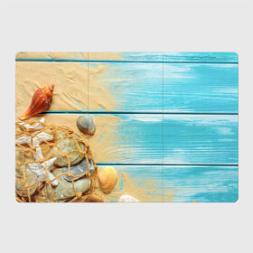Магнитный плакат 3Х2 с принтом ПИРС 2 в Новосибирске, Полимерный материал с магнитным слоем | 6 деталей размером 9*9 см | дерево | лето | море | песок | пирс | пляж | ракушки