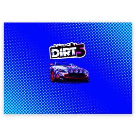 Поздравительная открытка с принтом Dirt 5 в Новосибирске, 100% бумага | плотность бумаги 280 г/м2, матовая, на обратной стороне линовка и место для марки
 | Тематика изображения на принте: dirt | dirt 4 | dirt 5 | dirt car | dirt logo | dirt racing | dirt машины | дирт 4 | дирт 5