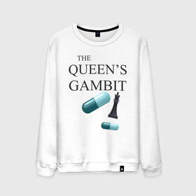 Мужской свитшот хлопок с принтом the queens gambit в Новосибирске, 100% хлопок |  | the queens gambit | нетфликс | сериал | ход королевы