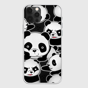 Чехол для iPhone 12 Pro с принтом Смешные панды в Новосибирске, силикон | область печати: задняя сторона чехла, без боковых панелей | животные | медведи | мишки | мультяшки | смешные панды