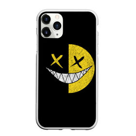 Чехол для iPhone 11 Pro Max матовый с принтом SMILE в Новосибирске, Силикон |  | Тематика изображения на принте: глаза крестики | злой смайл | зубы | контраст | смайл | эмоция