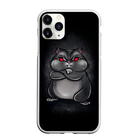 Чехол для iPhone 11 Pro матовый с принтом HAMSTER в Новосибирске, Силикон |  | злое животное | злой хомяк | красные глаза | мышка | хомяк