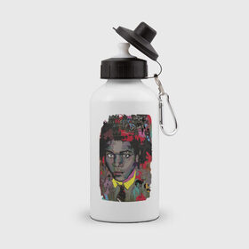 Бутылка спортивная с принтом Jean Michel Basquiat в Новосибирске, металл | емкость — 500 мл, в комплекте две пластиковые крышки и карабин для крепления | art | eyes | guy | jean michel basquiat | глаза | жан мишель баския | искусство | парень