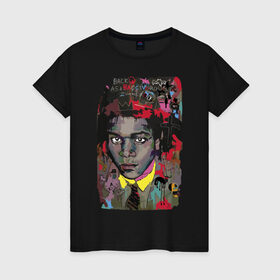 Женская футболка хлопок с принтом Jean Michel Basquiat в Новосибирске, 100% хлопок | прямой крой, круглый вырез горловины, длина до линии бедер, слегка спущенное плечо | art | eyes | guy | jean michel basquiat | глаза | жан мишель баския | искусство | парень