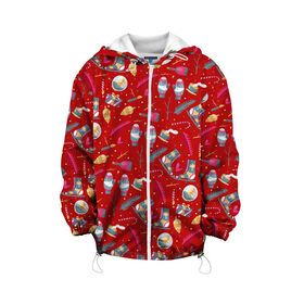 Детская куртка 3D с принтом Рождественское чудо в Новосибирске, 100% полиэстер | застежка — молния, подол и капюшон оформлены резинкой с фиксаторами, по бокам — два кармана без застежек, один потайной карман на груди, плотность верхнего слоя — 90 г/м2; плотность флисового подклада — 260 г/м2 | Тематика изображения на принте: 