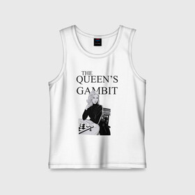 Детская майка хлопок с принтом the queens gambit в Новосибирске,  |  | the queens gambit | нетфликс | сериал | ход королевы