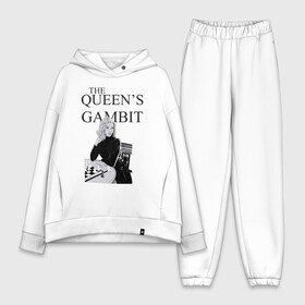 Женский костюм хлопок Oversize с принтом the queens gambit в Новосибирске,  |  | the queens gambit | нетфликс | сериал | ход королевы