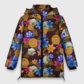 Женская зимняя куртка 3D с принтом Exotic Flowers в Новосибирске, верх — 100% полиэстер; подкладка — 100% полиэстер; утеплитель — 100% полиэстер | длина ниже бедра, силуэт Оверсайз. Есть воротник-стойка, отстегивающийся капюшон и ветрозащитная планка. 

Боковые карманы с листочкой на кнопках и внутренний карман на молнии | fashion | flower | forest | garden | nature | spring | summer | trend | ботаника | весенние | весенняя | весна | иллюзия | лес | лето | объемные | природа | растения | сад | трендовая | флористика | цветки | цветок | цветочки