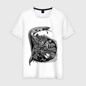 Мужская футболка хлопок с принтом Улитка в Новосибирске, 100% хлопок | прямой крой, круглый вырез горловины, длина до линии бедер, слегка спущенное плечо. | snail | буква 