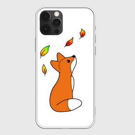 Чехол для iPhone 12 Pro Max с принтом Лиса С Листиками в Новосибирске, Силикон |  | лиса | листики | листья | лисы | оранжевая лиса | осенняя лиса | осень
