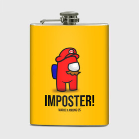 Фляга с принтом IMPOSTER! Mario X Among Us в Новосибирске, металлический корпус | емкость 0,22 л, размер 125 х 94 мм. Виниловая наклейка запечатывается полностью | Тематика изображения на принте: among us | impostor | sus | амонг ас | амонг ус | амонгас | амонгус | астронавт | белый | желтый | зеленый | игра | космонавт | космосv | красный | оранжевый | предатель | призрак | самозванец | синий | среди нас