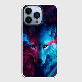 Чехол для iPhone 13 Pro с принтом ЗВЕЗДНЫЙ ВОЛК в Новосибирске,  |  | animals | hunter | sky | stars | wolf | волк | вселенная | голова | звезды | звери | космос | красиво | магия | мощь | небо | сила | хищник