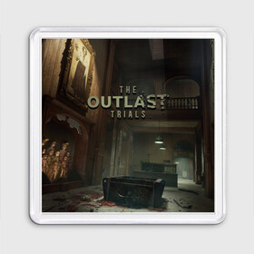 Магнит 55*55 с принтом The Outlast Trials в Новосибирске, Пластик | Размер: 65*65 мм; Размер печати: 55*55 мм | game | games | horror | outlast | the outlast trials | аутласт | аутласт триалс | игра | игры | ужасы | хоррор