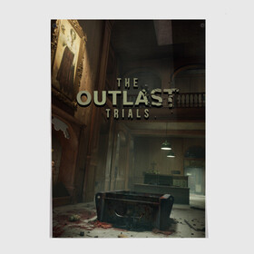 Постер с принтом The Outlast Trials в Новосибирске, 100% бумага
 | бумага, плотность 150 мг. Матовая, но за счет высокого коэффициента гладкости имеет небольшой блеск и дает на свету блики, но в отличии от глянцевой бумаги не покрыта лаком | game | games | horror | outlast | the outlast trials | аутласт | аутласт триалс | игра | игры | ужасы | хоррор