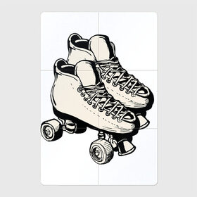 Магнитный плакат 2Х3 с принтом Ролики в Новосибирске, Полимерный материал с магнитным слоем | 6 деталей размером 9*9 см | арт | кроссовки | обувь | рисунок | ролики | шнурки