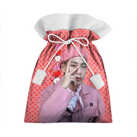 Подарочный 3D мешок с принтом BTS. Ким Тэ Хён в Новосибирске, 100% полиэстер | Размер: 29*39 см | bts | бтс | ким тэ хён k pop | корейская группа | мальчиковая группа | молодежная группа | музыка | поп группа
