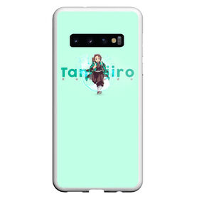 Чехол для Samsung Galaxy S10 с принтом Tanjiro Kamado в Новосибирске, Силикон | Область печати: задняя сторона чехла, без боковых панелей | Тематика изображения на принте: kimetsu no yaiba | nezuko | tanjiro kamado | zenitsu agatsuma | камадо | клинок рассекающий демонов | незуко | танджиро камадо