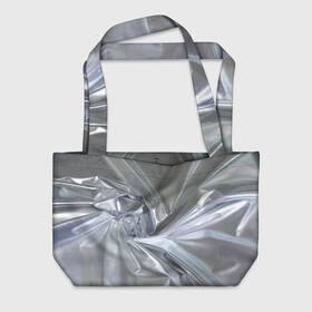 Пляжная сумка 3D с принтом Фольга в Новосибирске, 100% полиэстер | застегивается на металлическую кнопку; внутренний карман застегивается на молнию. Стенки укреплены специальным мягким материалом, чтобы защитить содержимое от несильных ударов
 | fashion | foil | texture | vanguard | авангард | мода | текстура | фольга
