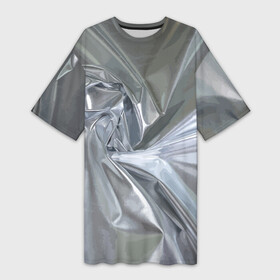 Платье-футболка 3D с принтом Чарующая фольга в Новосибирске,  |  | fashion | foil | texture | vanguard | авангард | мода | текстура | фольга