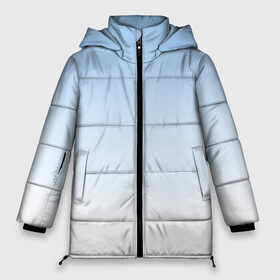 Женская зимняя куртка 3D с принтом Небесно-голубой градиент в Новосибирске, верх — 100% полиэстер; подкладка — 100% полиэстер; утеплитель — 100% полиэстер | длина ниже бедра, силуэт Оверсайз. Есть воротник-стойка, отстегивающийся капюшон и ветрозащитная планка. 

Боковые карманы с листочкой на кнопках и внутренний карман на молнии | blue | sky | sky blue | градиент | синий