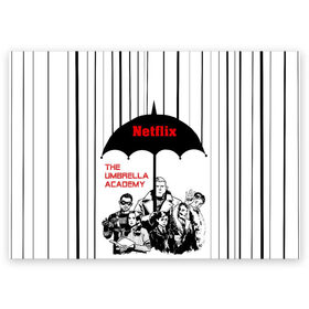 Поздравительная открытка с принтом The Umbrella Academy Season 3 в Новосибирске, 100% бумага | плотность бумаги 280 г/м2, матовая, на обратной стороне линовка и место для марки
 | Тематика изображения на принте: netflix | rain | superheroes | the umbrella academy | tv series | umbrella | академия амбрелла | дождь | зонтик | нетфликс | сериал | супергерои
