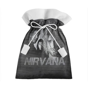 Подарочный 3D мешок с принтом Нирвана в Новосибирске, 100% полиэстер | Размер: 29*39 см | Тематика изображения на принте: kurt cobain | nirvana | rock | курт кобейн | нирвана | рок
