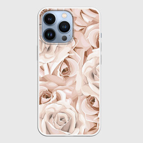 Чехол для iPhone 13 Pro с принтом Элегантность в Новосибирске,  |  | беж | нежно | пастельный | роза | цветок | элегантно