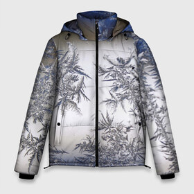 Мужская зимняя куртка 3D с принтом Морозная свежесть в Новосибирске, верх — 100% полиэстер; подкладка — 100% полиэстер; утеплитель — 100% полиэстер | длина ниже бедра, свободный силуэт Оверсайз. Есть воротник-стойка, отстегивающийся капюшон и ветрозащитная планка. 

Боковые карманы с листочкой на кнопках и внутренний карман на молнии. | зима | зимний узор | мороз | морозный узор | узор