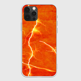 Чехол для iPhone 12 Pro Max с принтом Молния в Новосибирске, Силикон |  | Тематика изображения на принте: гроза | гром | молния | оранжевый | разряд молнии | свет
