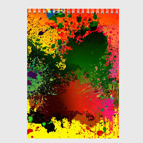 Скетчбук с принтом Взрыв красок в Новосибирске, 100% бумага
 | 48 листов, плотность листов — 100 г/м2, плотность картонной обложки — 250 г/м2. Листы скреплены сверху удобной пружинной спиралью | paint | буйство красок | взрыв красок | кляксы | краски