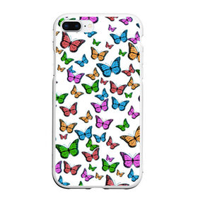 Чехол для iPhone 7Plus/8 Plus матовый с принтом Бабочки в Новосибирске, Силикон | Область печати: задняя сторона чехла, без боковых панелей | Тематика изображения на принте: butterfly | butterfly pattern | бабочка | бабочки | насекомые | паттерн бабочки