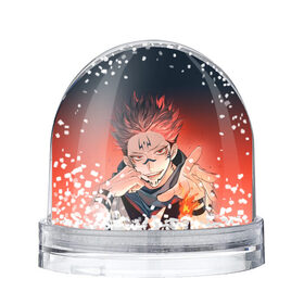 Снежный шар с принтом Магическая битва в Новосибирске, Пластик | Изображение внутри шара печатается на глянцевой фотобумаге с двух сторон | jujutsu kaisen | аниме | магическая битва | манга