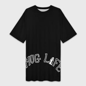 Платье-футболка 3D с принтом Thug Life Tatto OG 90s black в Новосибирске,  |  | 2pac | 2pacs tatto | 90s | og | thug | thug life | tupac amaru shakur