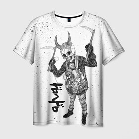 Мужская футболка 3D с принтом Dorohedoro Tidaruma в Новосибирске, 100% полиэфир | прямой крой, круглый вырез горловины, длина до линии бедер | anime | dorohedoro | ebisu | manga | аниме | дорохедоро | манга | эбису