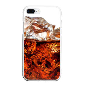 Чехол для iPhone 7Plus/8 Plus матовый с принтом Кола со льдом в Новосибирске, Силикон | Область печати: задняя сторона чехла, без боковых панелей | cola | colla | кола | колла | напитки | пузыри