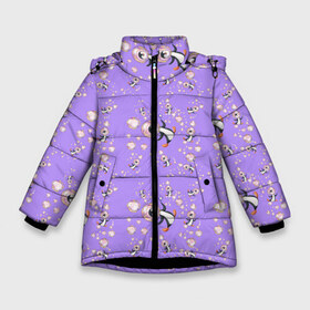 Зимняя куртка для девочек 3D с принтом Пингвин космонавт в Новосибирске, ткань верха — 100% полиэстер; подклад — 100% полиэстер, утеплитель — 100% полиэстер. | длина ниже бедра, удлиненная спинка, воротник стойка и отстегивающийся капюшон. Есть боковые карманы с листочкой на кнопках, утяжки по низу изделия и внутренний карман на молнии. 

Предусмотрены светоотражающий принт на спинке, радужный светоотражающий элемент на пуллере молнии и на резинке для утяжки. | космонавт | лето | мыло | пена | пингвин | пузыри | шары