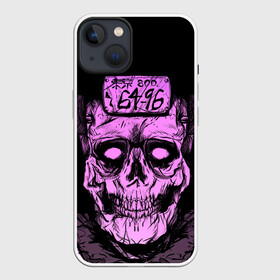 Чехол для iPhone 13 с принтом Dorohedoro  purple scull в Новосибирске,  |  | Тематика изображения на принте: anime | dorohedoro | ebisu | manga | аниме | дорохедоро | манга | эбису