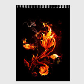 Скетчбук с принтом Огненный цветок в Новосибирске, 100% бумага
 | 48 листов, плотность листов — 100 г/м2, плотность картонной обложки — 250 г/м2. Листы скреплены сверху удобной пружинной спиралью | огненный цветок | огонь | узор | узор в огне | цветок | цветок в огне.