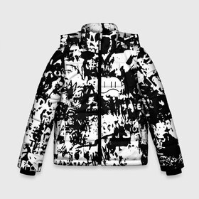 Зимняя куртка для мальчиков 3D с принтом Graffiti в Новосибирске, ткань верха — 100% полиэстер; подклад — 100% полиэстер, утеплитель — 100% полиэстер | длина ниже бедра, удлиненная спинка, воротник стойка и отстегивающийся капюшон. Есть боковые карманы с листочкой на кнопках, утяжки по низу изделия и внутренний карман на молнии. 

Предусмотрены светоотражающий принт на спинке, радужный светоотражающий элемент на пуллере молнии и на резинке для утяжки | Тематика изображения на принте: graffiti | английский | граффити | искусство | надписи | рисунок | стена | текстура | уличный