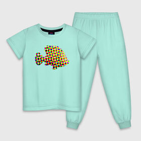 Детская пижама хлопок с принтом Рыбка в Новосибирске, 100% хлопок |  брюки и футболка прямого кроя, без карманов, на брюках мягкая резинка на поясе и по низу штанин
 | 
