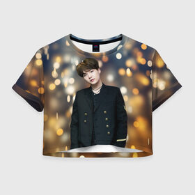 Женская футболка Crop-top 3D с принтом MIN YOONGI в Новосибирске, 100% полиэстер | круглая горловина, длина футболки до линии талии, рукава с отворотами | bt21 | bts | fake love | hoseok | jhope | jimin | jin | jungkook | namjoon | rm | taehyung | v | бантан | бт21 | бтс | ви | джей хоуп | джин | намджун | рм | спринг дэй | тэхен | хосок | чимин | чонгук | шуга | юнги