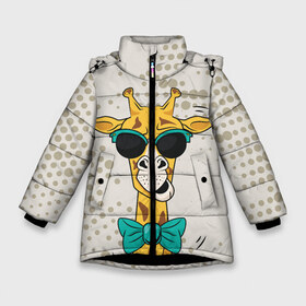 Зимняя куртка для девочек 3D с принтом ЖИРАФ ХИПСТЕР в Новосибирске, ткань верха — 100% полиэстер; подклад — 100% полиэстер, утеплитель — 100% полиэстер. | длина ниже бедра, удлиненная спинка, воротник стойка и отстегивающийся капюшон. Есть боковые карманы с листочкой на кнопках, утяжки по низу изделия и внутренний карман на молнии. 

Предусмотрены светоотражающий принт на спинке, радужный светоотражающий элемент на пуллере молнии и на резинке для утяжки. | hipsters | tattoo | борода | бородач | бро | жираф | жираф в очках. | усы | хипстер | хипстеры | чувак | эстетика | я есть стиль